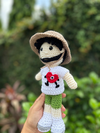 Bad Bunny- Amigurimi de crochet hecho 100% a mano