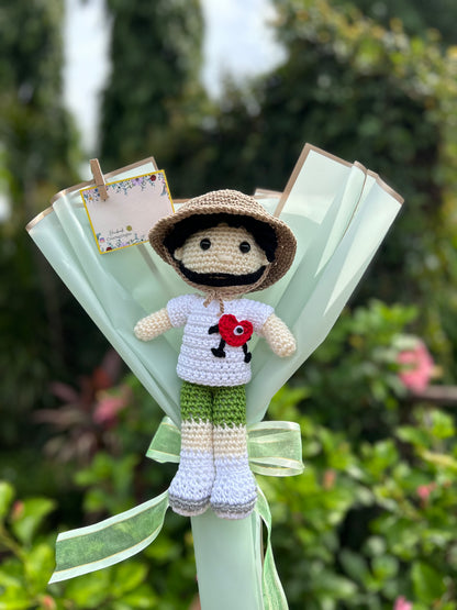 Bad Bunny- Amigurimi de crochet hecho 100% a mano